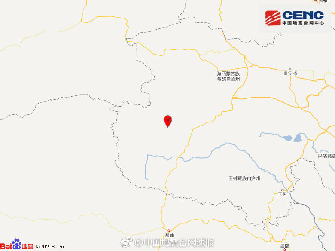 青海玉树州治多县发生4.2级地震 震源深度10千米