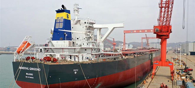 山东即墨：造船企业加紧赶制海外订单