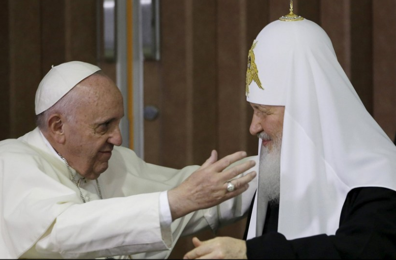 罗马教皇和俄东正教领袖会面