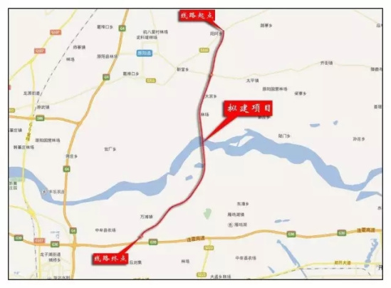 国道107改线的咽喉工程,大桥位于黄河滩区,北侧位于新乡原阳县大宾乡图片