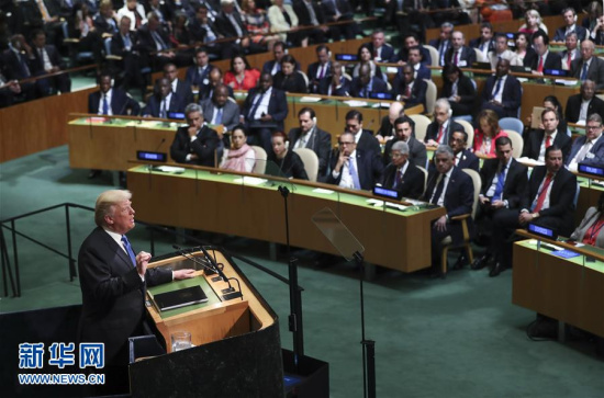 特朗普联大讲话42分钟语惊四座 言辞直指朝鲜