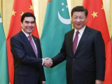 习近平在阿斯塔纳会见土库曼斯坦总统别尔德穆哈梅多夫